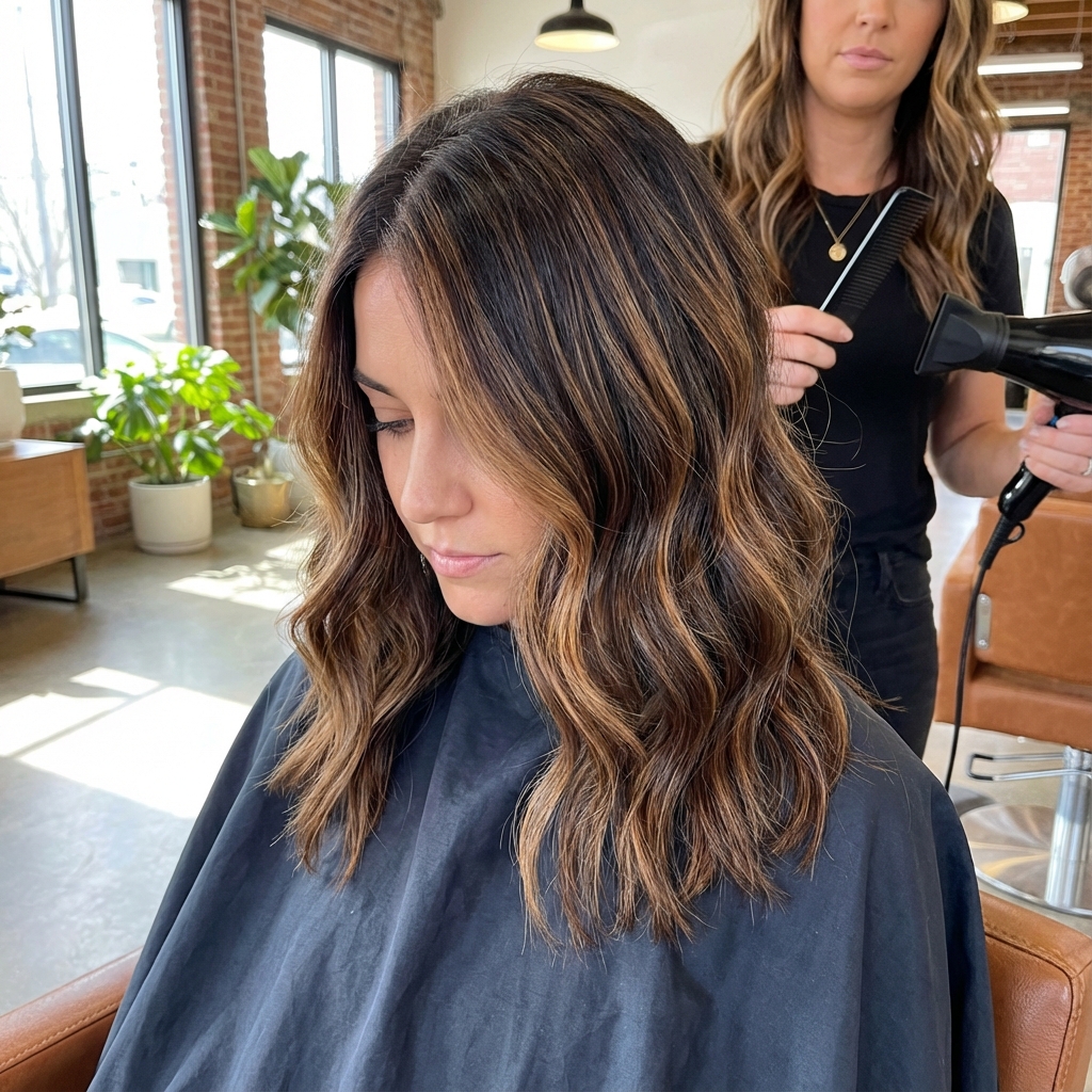 صبغة شعر لونين أو لون فاتح